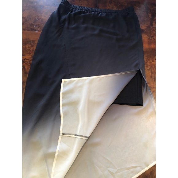 Donna Karan PURE Assym Silk Ombré Skirt - Picture 6 of 9